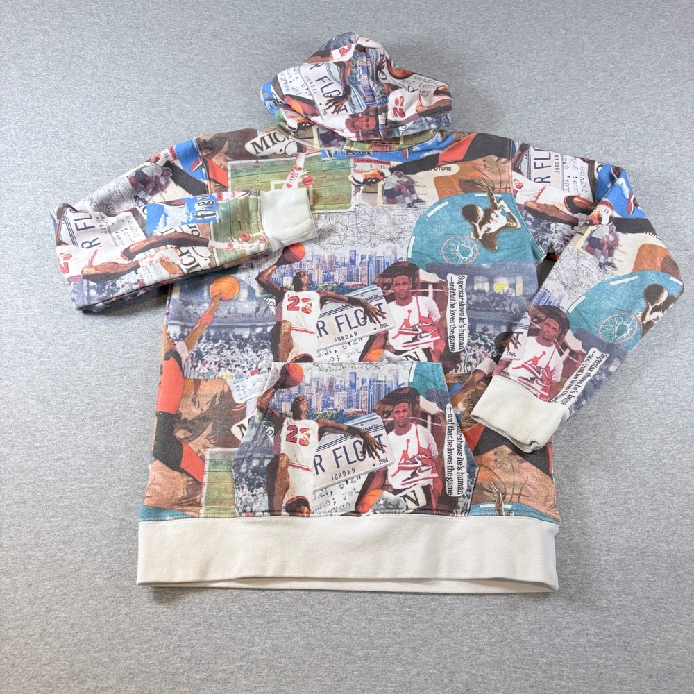 Michael Jordan Hoodie Boys XL All Over Print Pullover Sweatshirt Basketball NBA
